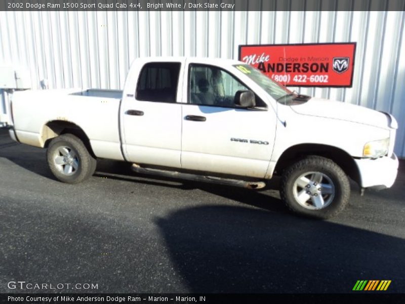 Bright White / Dark Slate Gray 2002 Dodge Ram 1500 Sport Quad Cab 4x4
