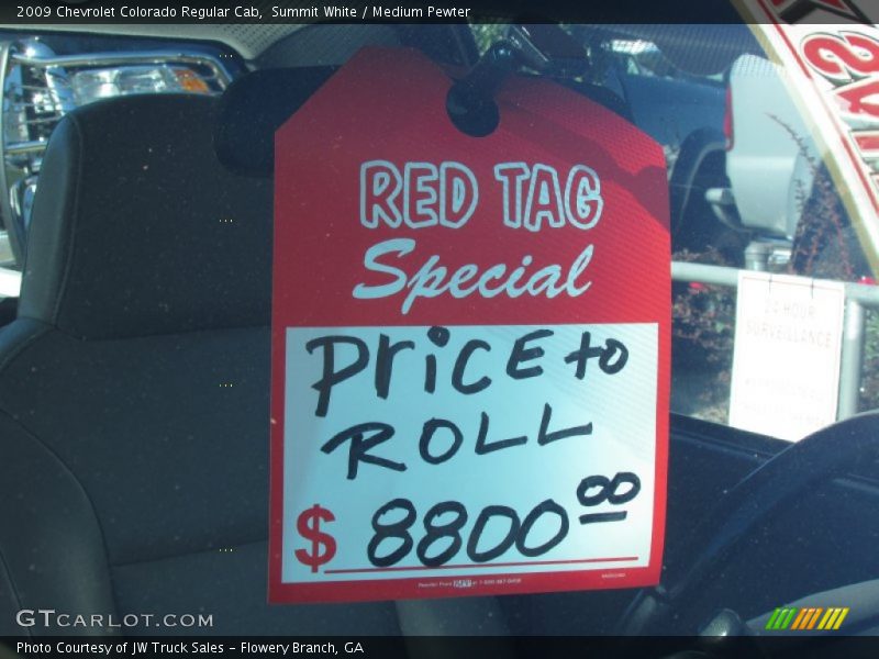 Summit White / Medium Pewter 2009 Chevrolet Colorado Regular Cab