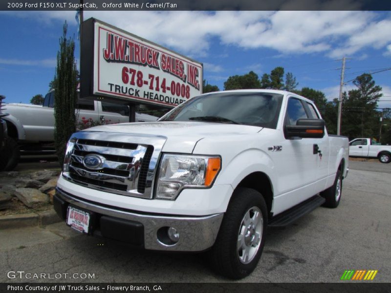 Oxford White / Camel/Tan 2009 Ford F150 XLT SuperCab