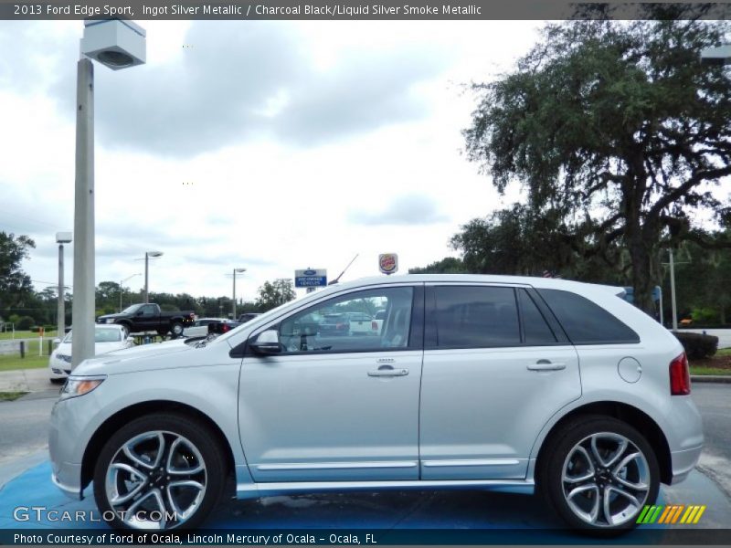 Ingot Silver Metallic / Charcoal Black/Liquid Silver Smoke Metallic 2013 Ford Edge Sport