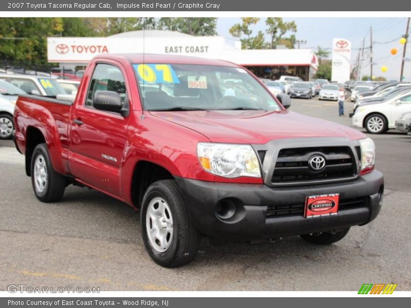 Impulse Red Pearl / Graphite Gray 2007 Toyota Tacoma Regular Cab