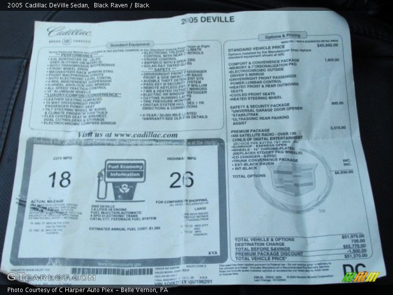 Black Raven / Black 2005 Cadillac DeVille Sedan