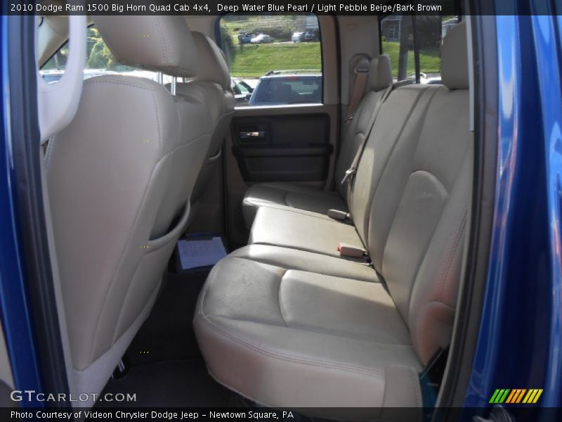 Deep Water Blue Pearl / Light Pebble Beige/Bark Brown 2010 Dodge Ram 1500 Big Horn Quad Cab 4x4