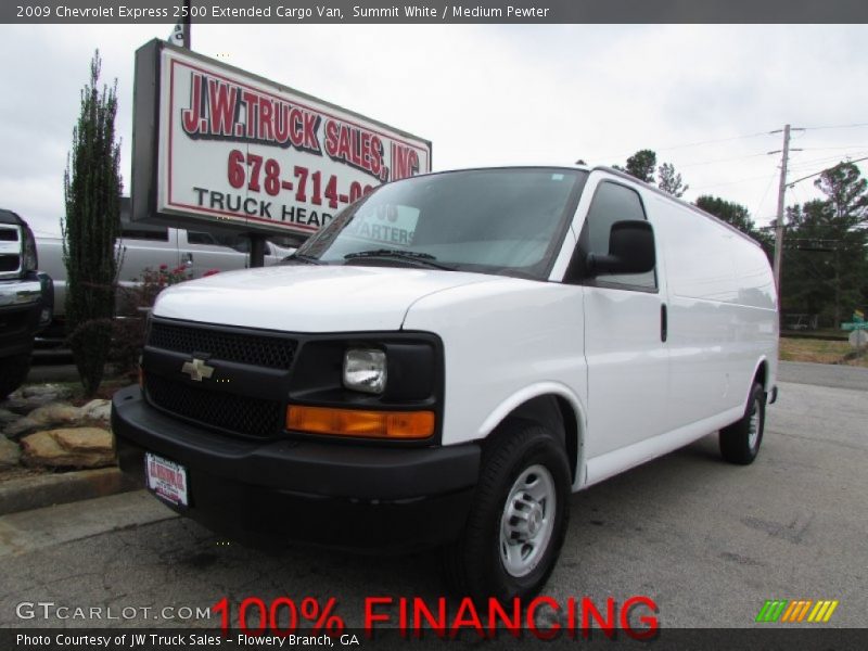 Summit White / Medium Pewter 2009 Chevrolet Express 2500 Extended Cargo Van