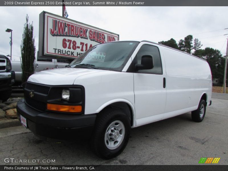 Summit White / Medium Pewter 2009 Chevrolet Express 2500 Extended Cargo Van