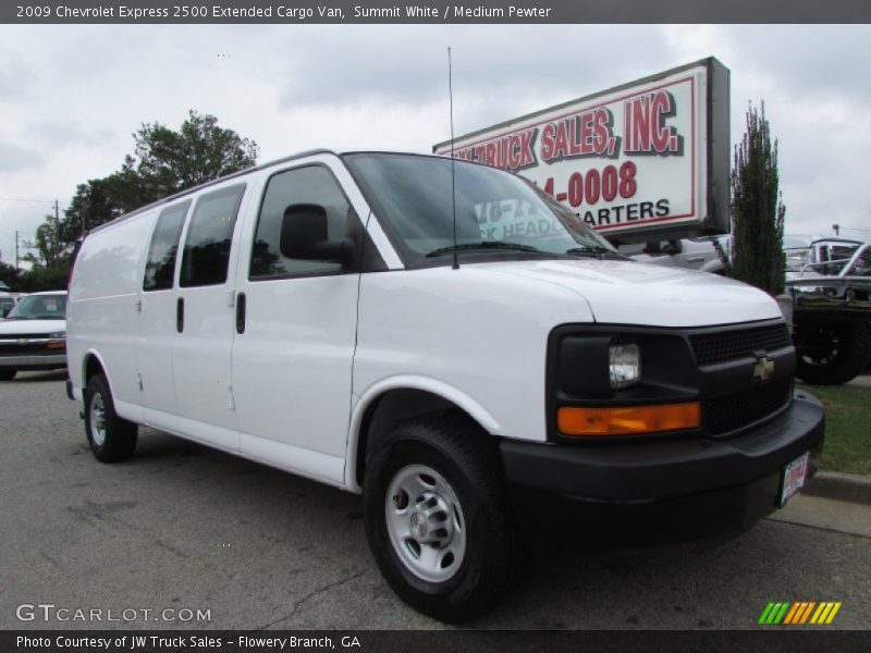 Summit White / Medium Pewter 2009 Chevrolet Express 2500 Extended Cargo Van