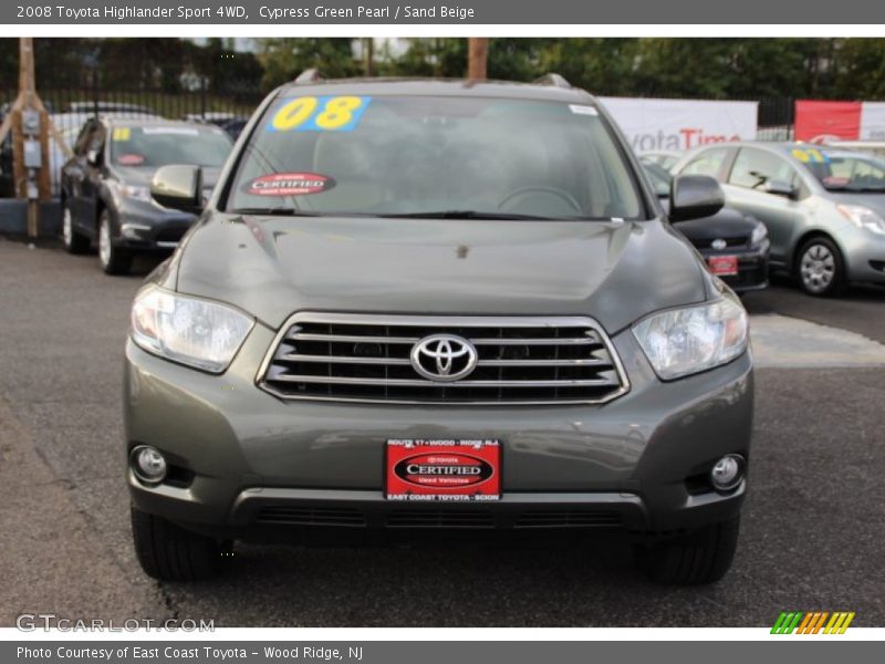 Cypress Green Pearl / Sand Beige 2008 Toyota Highlander Sport 4WD