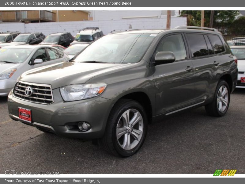 Cypress Green Pearl / Sand Beige 2008 Toyota Highlander Sport 4WD