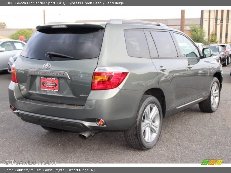 Cypress Green Pearl / Sand Beige 2008 Toyota Highlander Sport 4WD