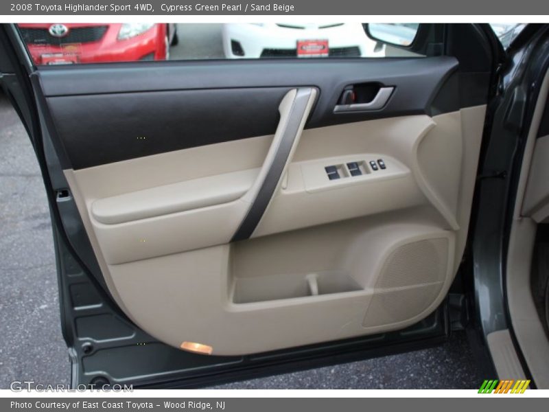 Cypress Green Pearl / Sand Beige 2008 Toyota Highlander Sport 4WD