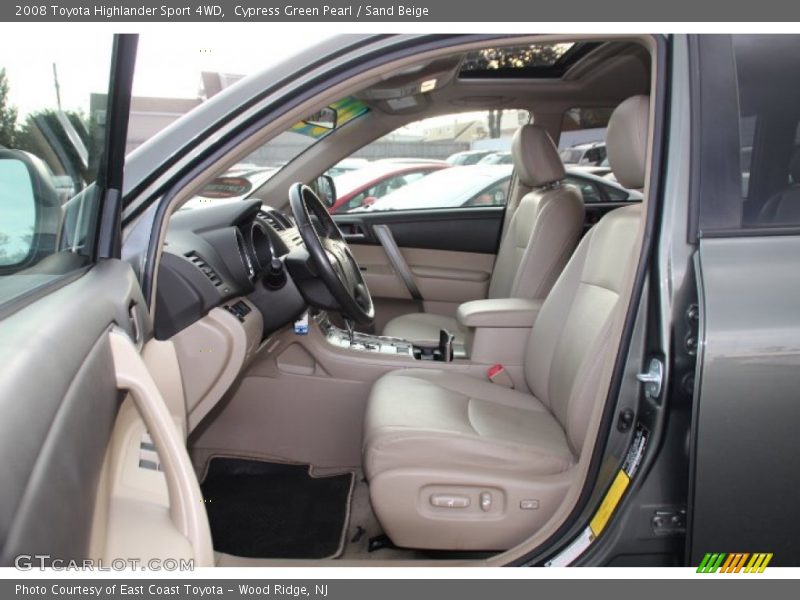 Cypress Green Pearl / Sand Beige 2008 Toyota Highlander Sport 4WD