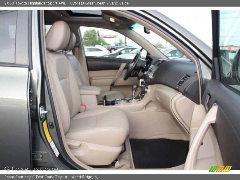 Cypress Green Pearl / Sand Beige 2008 Toyota Highlander Sport 4WD