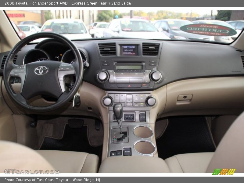 Cypress Green Pearl / Sand Beige 2008 Toyota Highlander Sport 4WD