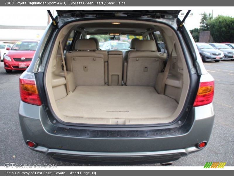 Cypress Green Pearl / Sand Beige 2008 Toyota Highlander Sport 4WD