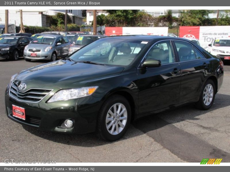 Spruce Green Mica / Bisque 2011 Toyota Camry XLE V6
