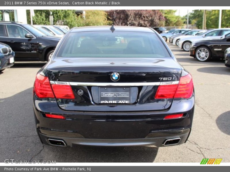 Carbon Black Metallic / Black 2011 BMW 7 Series 750i xDrive Sedan