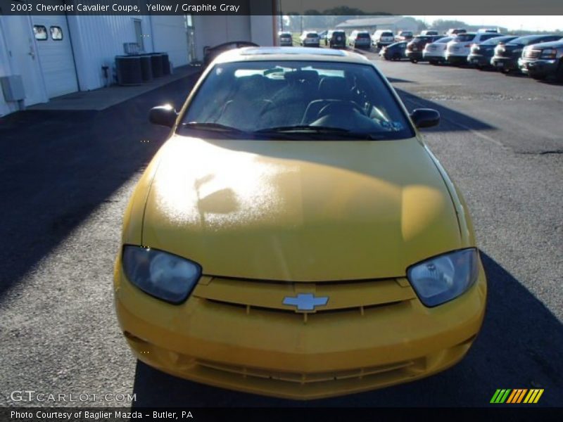 Yellow / Graphite Gray 2003 Chevrolet Cavalier Coupe