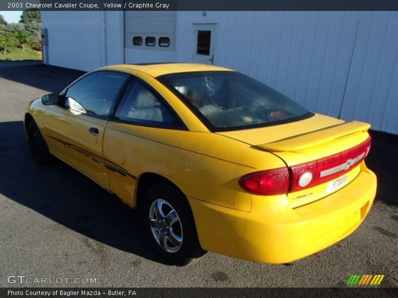 Yellow / Graphite Gray 2003 Chevrolet Cavalier Coupe