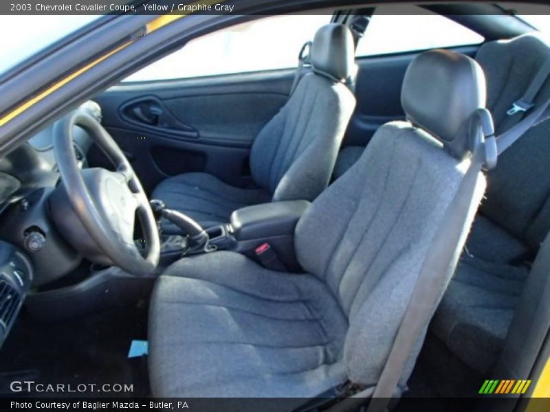 Yellow / Graphite Gray 2003 Chevrolet Cavalier Coupe