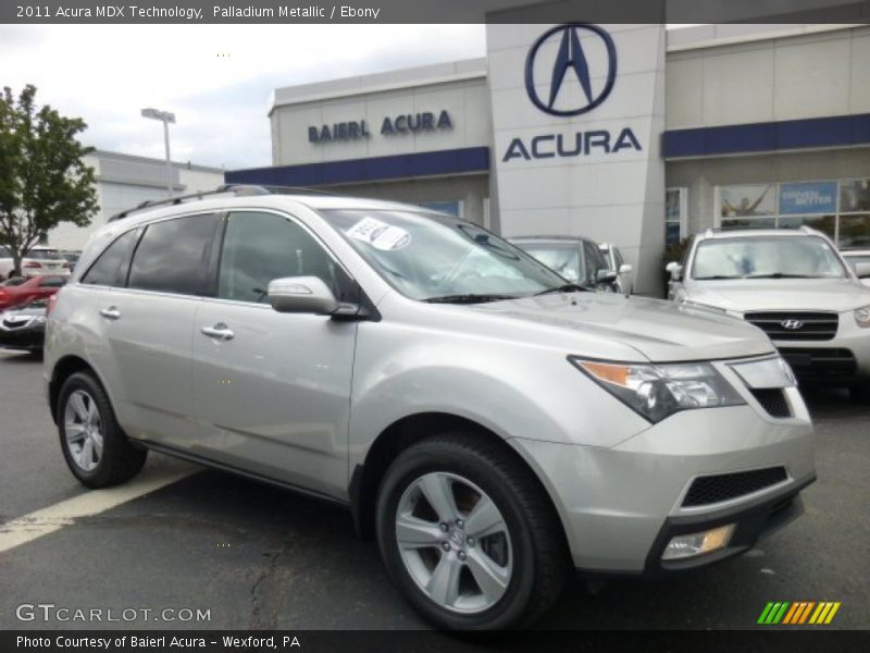 Palladium Metallic / Ebony 2011 Acura MDX Technology