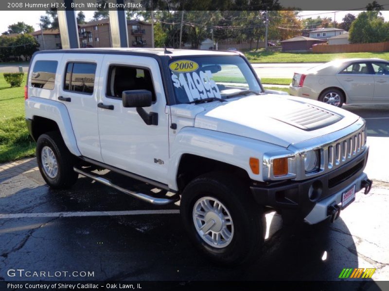 Birch White / Ebony Black 2008 Hummer H3 X