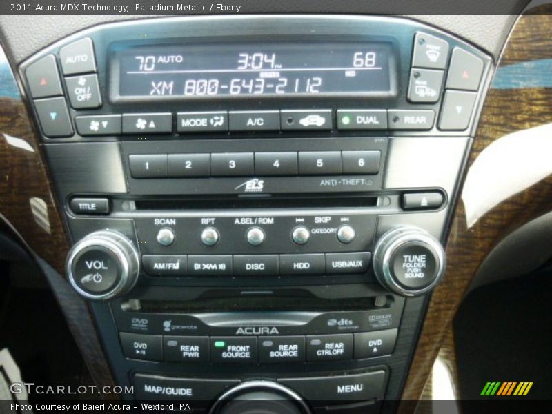 Palladium Metallic / Ebony 2011 Acura MDX Technology