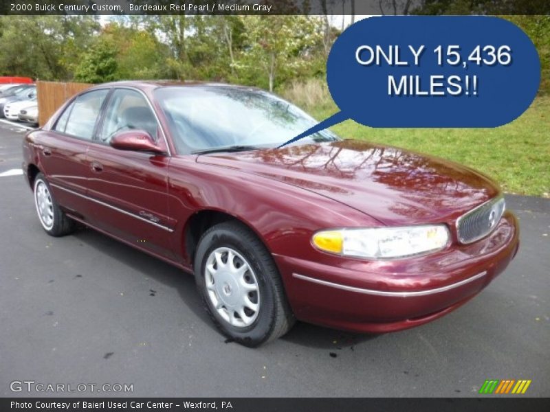 Bordeaux Red Pearl / Medium Gray 2000 Buick Century Custom