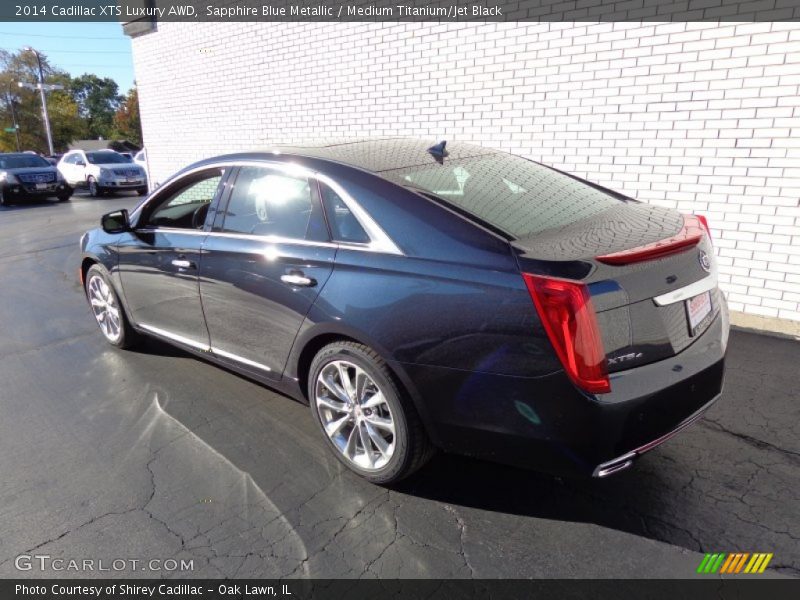 Sapphire Blue Metallic / Medium Titanium/Jet Black 2014 Cadillac XTS Luxury AWD