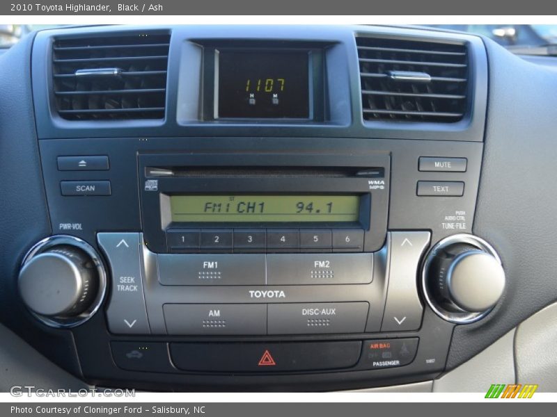 Black / Ash 2010 Toyota Highlander