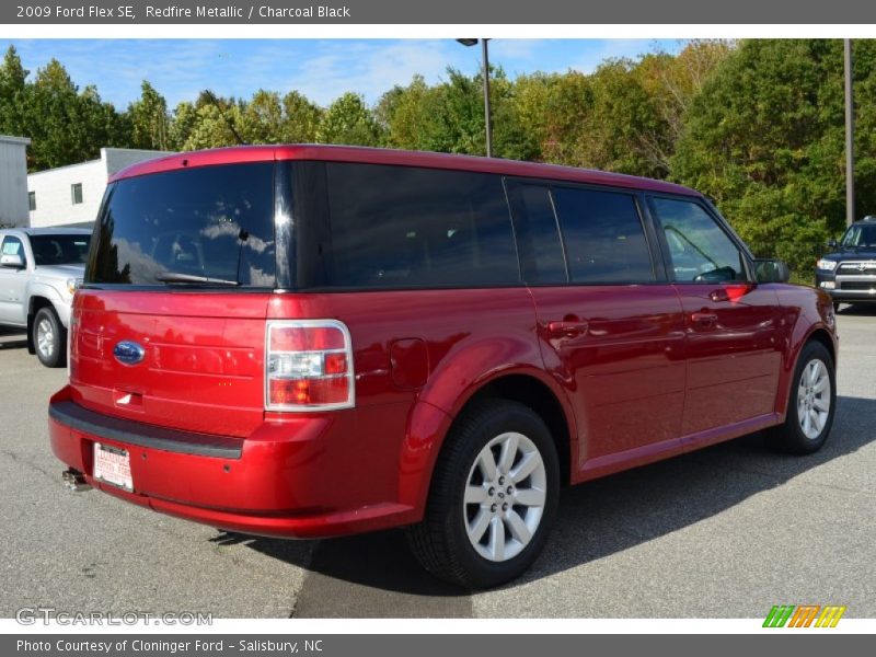 Redfire Metallic / Charcoal Black 2009 Ford Flex SE