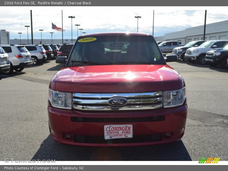 Redfire Metallic / Charcoal Black 2009 Ford Flex SE