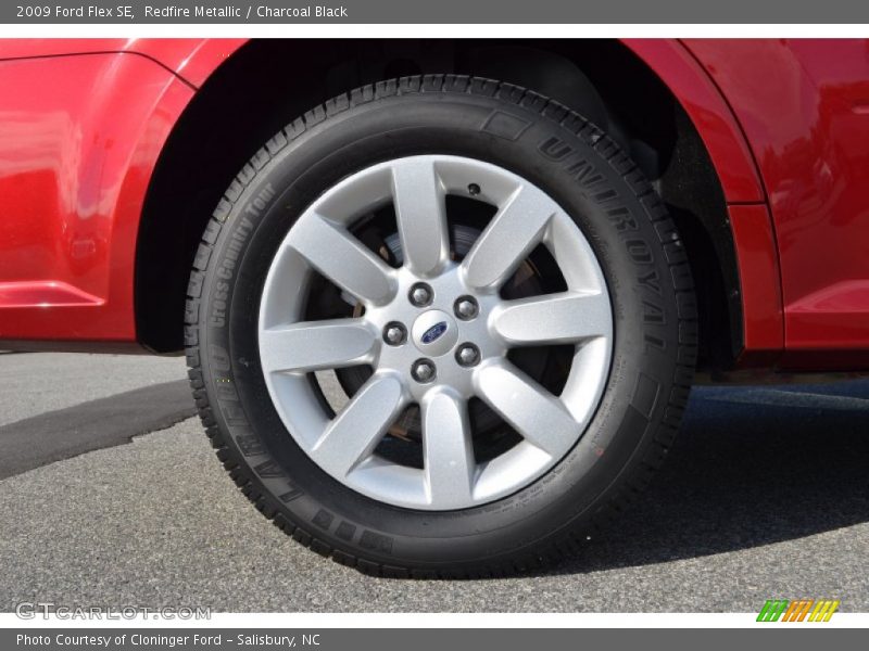 Redfire Metallic / Charcoal Black 2009 Ford Flex SE