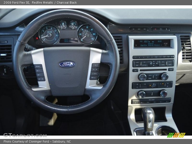 Redfire Metallic / Charcoal Black 2009 Ford Flex SE