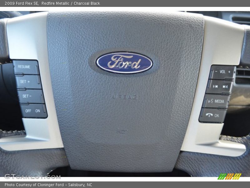 Redfire Metallic / Charcoal Black 2009 Ford Flex SE
