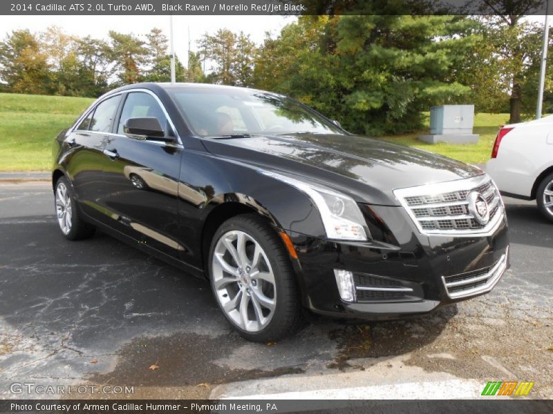 Black Raven / Morello Red/Jet Black 2014 Cadillac ATS 2.0L Turbo AWD