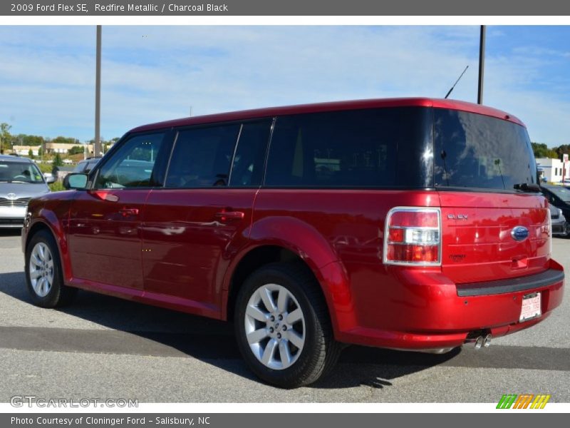 Redfire Metallic / Charcoal Black 2009 Ford Flex SE