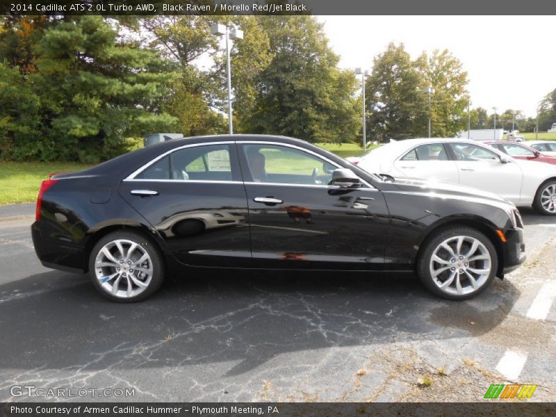 Black Raven / Morello Red/Jet Black 2014 Cadillac ATS 2.0L Turbo AWD