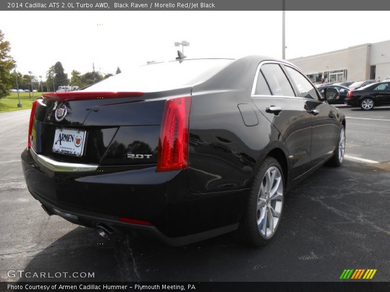 Black Raven / Morello Red/Jet Black 2014 Cadillac ATS 2.0L Turbo AWD