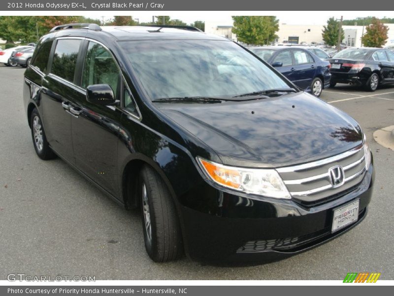 Crystal Black Pearl / Gray 2012 Honda Odyssey EX-L