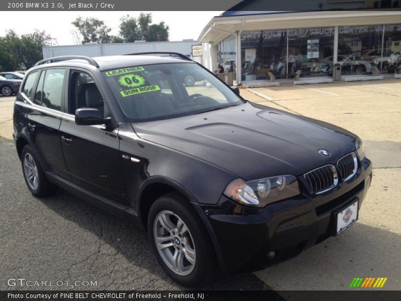 Jet Black / Grey 2006 BMW X3 3.0i