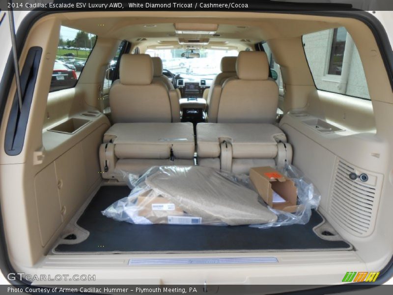 White Diamond Tricoat / Cashmere/Cocoa 2014 Cadillac Escalade ESV Luxury AWD