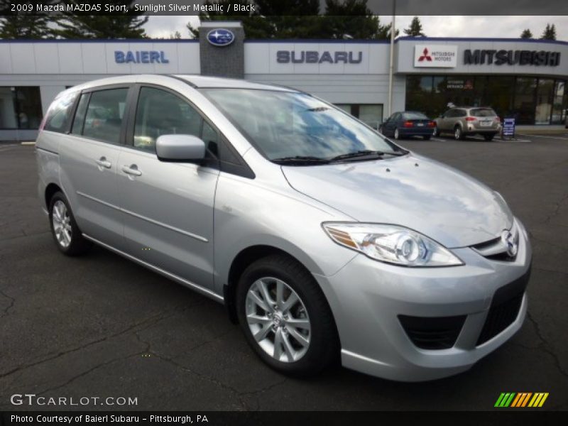 Sunlight Silver Metallic / Black 2009 Mazda MAZDA5 Sport