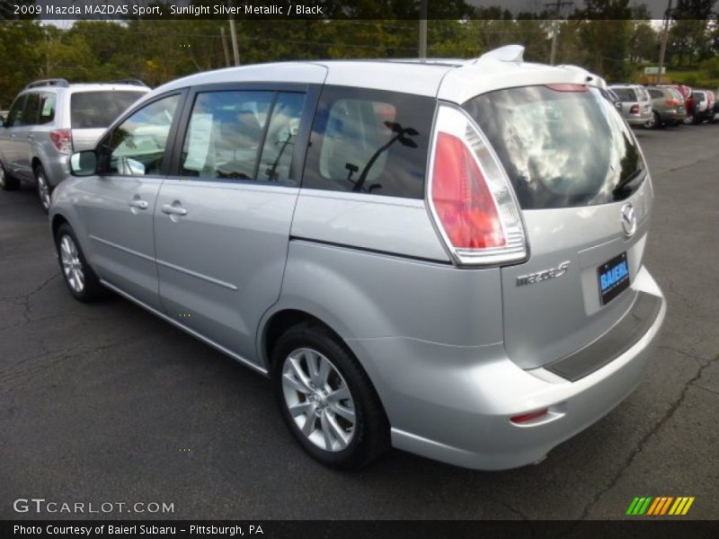 Sunlight Silver Metallic / Black 2009 Mazda MAZDA5 Sport