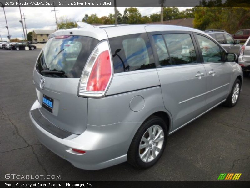 Sunlight Silver Metallic / Black 2009 Mazda MAZDA5 Sport