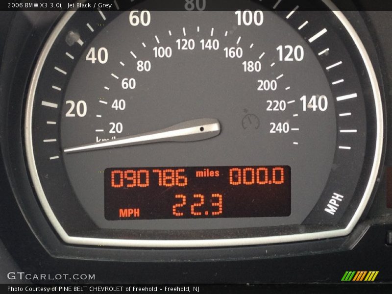 Jet Black / Grey 2006 BMW X3 3.0i