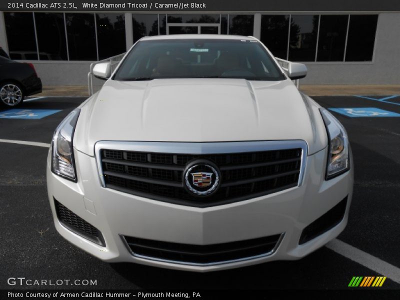 White Diamond Tricoat / Caramel/Jet Black 2014 Cadillac ATS 2.5L