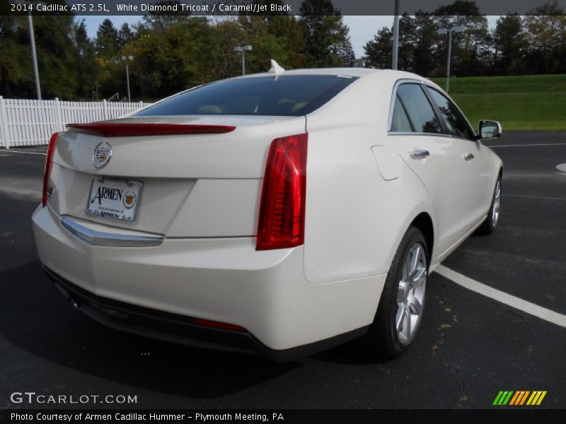 White Diamond Tricoat / Caramel/Jet Black 2014 Cadillac ATS 2.5L