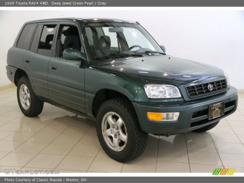 Deep Jewel Green Pearl / Gray 1999 Toyota RAV4 4WD