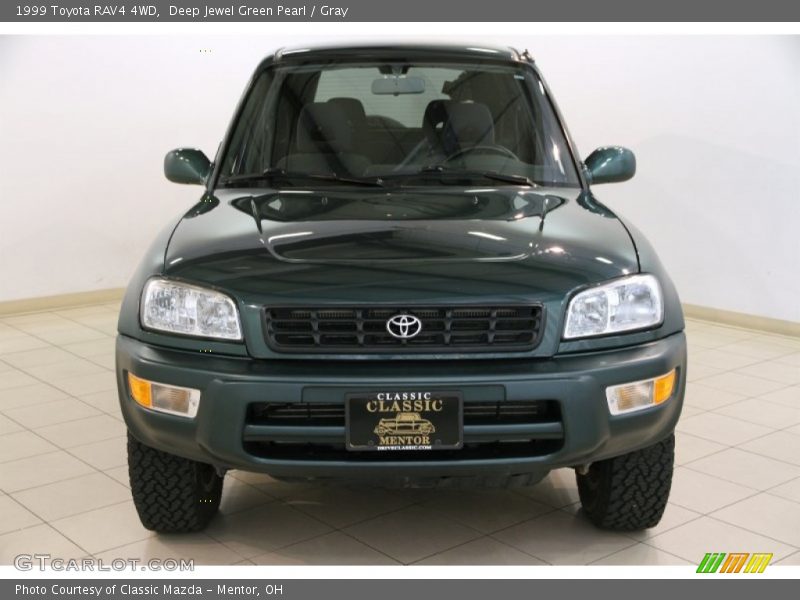 Deep Jewel Green Pearl / Gray 1999 Toyota RAV4 4WD