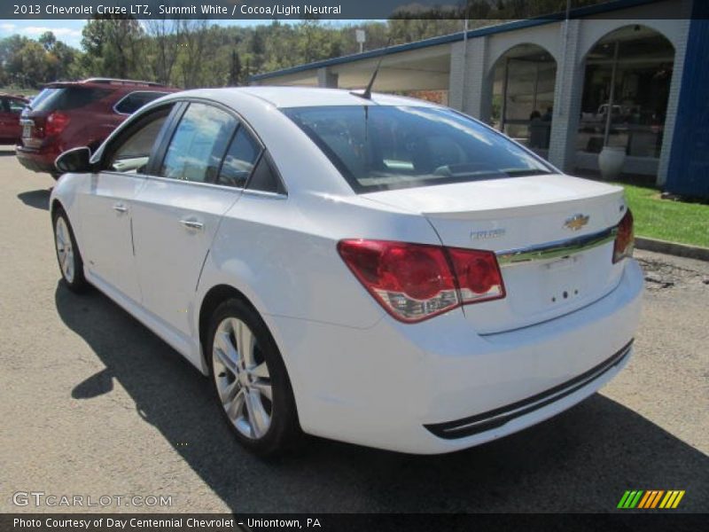 Summit White / Cocoa/Light Neutral 2013 Chevrolet Cruze LTZ